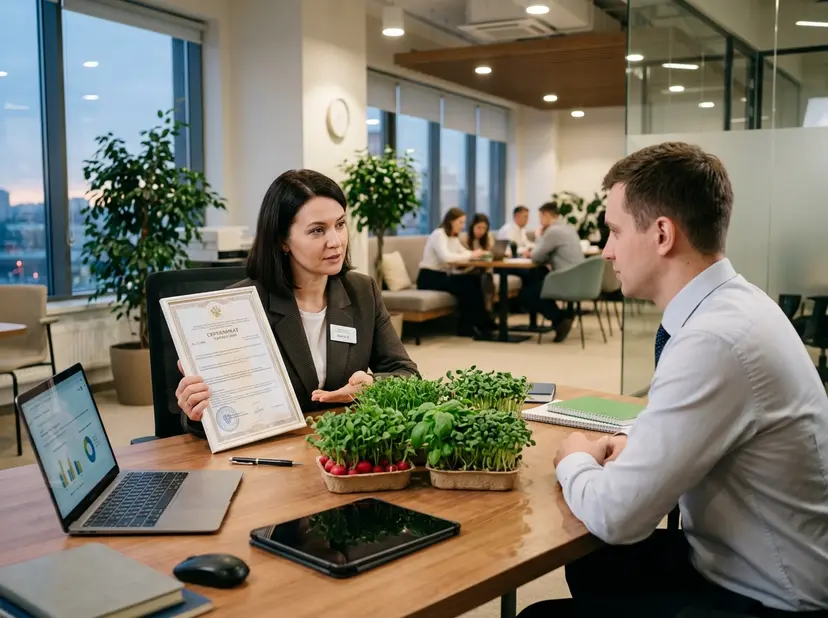 Сертификат на микрозелень
